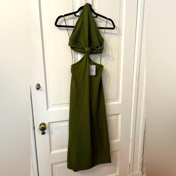 Cult Gaia Olive Cameron Knit Dress - Picture 1 of 4